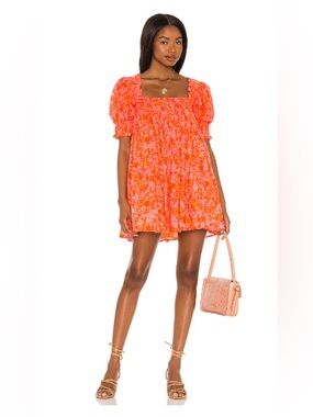 Lovers + Friends RESTON MINI Smocked Bodice Dress